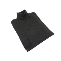 Men PRINCELY Italian Wool Blend Turtle Neck Pullover Slim 84001-80 Charcoal 103 image 3