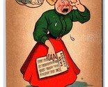 Women Suffrage Comic Tho Lost to Shight to Memory Dear UNP DB Postcard H18 - $17.03