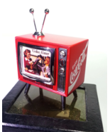 Coca Cola mini TV Shaped Desk Clock (Coke Time) - Tested Works - New In Box - £54.65 GBP