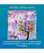 Birthday - Unicorn Fun and Magic Personalized Wall Art or Scrapbook Page - €17,28 EUR