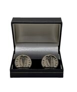 IRELAND Coin Cuff Links - Repurposed Vintage 1954 Eire Shilling Harp in ... - $453.89 MXN