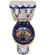 Mexican Toilet ELONGATED Comfort Height Hand Painted - Izamal2 - - $26,209.78 MXN
