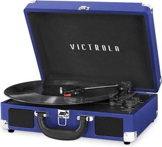 Cobalt Blue, 1Sfa (Vsc-550Bt-Cob) Victrola Vintage 3-Speed Bluetooth Portable - £57.47 GBP