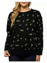 NWT!!! Kendall &amp; Kylie  Women&#39;s Sweater Pullover Animal Print (Navy/Gold, Small) - £19.91 GBP