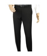Men&#39;s MONO Turkey Slacks 100% Wool Plain Front Regular Fit 2501-01 Black - $1,875.34 MXN+
