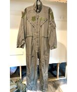 GENUINE US AIR FORCE GREEN NOMEX FIRE RESISTANT FLIGHT SUIT CWU-27/P - 42R. - $55.00