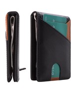 Front Pocket Wallet with Money Clip- RFID Blocking Minimalist Bifold Cra... - £44.82 GBP