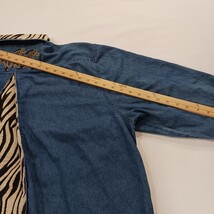 Dressbarn RN#81492 Women's 18/20 Blue Embroidery Tiger Cotton Blend Denim Jacket image 10