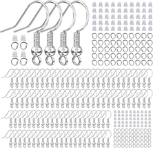 925 Sterling Silver Plated Earring Hooks for Jewelry Making, 300 Pcs Hyp... - $13.52 CAD