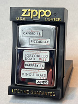 1998 Zippo Lighter Famous London Sts Oxford Piccadilly Portobello Carnaby Kings - £109.46 GBP