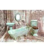 Set Of 4 Pieces, 1:12 Scale Miniature Bathroom Accessories For Dollhouse - $724.09 MXN