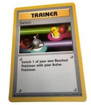 Switch Pokémon TCG Trainer Base Set 95/102 Unlimited Common Vintage LP - £0.82 GBP