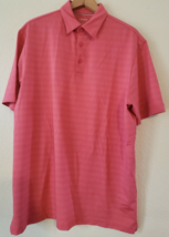 Cremieux Performance Men Polo Shirt Large Short Sleeve Salmon Pink Stret... - £7.44 GBP