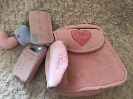 FAO Schwarz Girls Pink Fleece Toy Purse Cellphone Lipstick Keys Credit Cards - £7.34 GBP