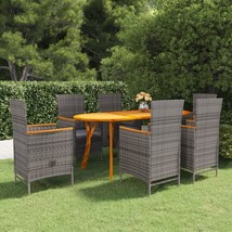 7 Piece Patio Dining Set Gray - $21,893.10 MXN
