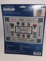 2002 Janlynn Counted Cross Stitch This Kitchen Seasoned With Love Kit 16&quot; x 12&quot; - £12.66 GBP