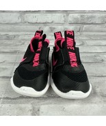 Nike FlexRunner Baby Toddler Black Pink Slip On Shoes Size 3C AT4665-006 - £15.91 GBP