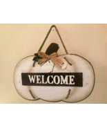 Pumpkin  Welcome wood Sign - $51.74 CAD