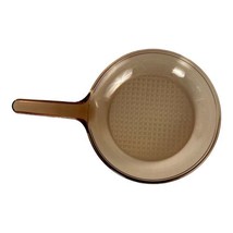 Amber Pyrex Corning France Vision Ware 10&quot; Skillet Frying Pan With Waffle Bottom - £22.75 GBP