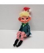 Vintage Japan 11&quot; Knee Hugger Pixie Elf Funny Face Blonde Hair Poseable ... - $49.40