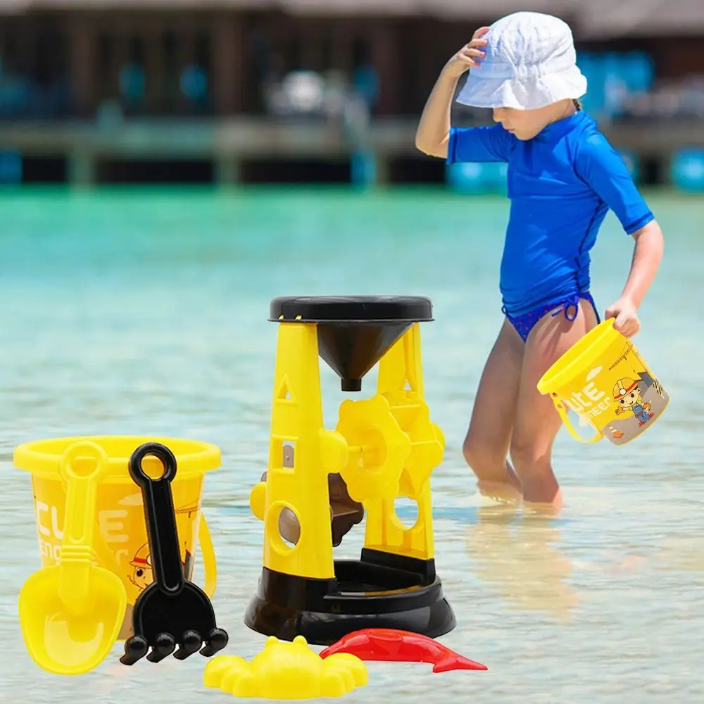 6PCS Gift Outdoor Game Digging Sand Kit Water Bucket Shovel Rake Mold Beach - £12.09 GBP