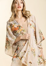 New Umgee S/M M/L English Garden Open Front Flowy Chiffon Kimono Sleeve ... - $20.00