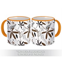 Graphic Leaves : Gift Mug Plants Condolence Nostalgia Pattern Fern Hemp ... - £12.43 GBP