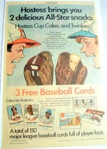 1977 Hostess Snack Cake Color Ad With Baseball Cards Reggie Jackson Jim ... - $7.99
