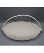 Tupperware #405 White Divided Party Tray/Cookie Carrier Sheer Lid #224 &amp;... - £11.65 GBP