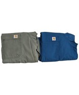 Carhartt Ripstop Scrub Top Mens XL YALE Blue and Green with Pocket Nurse... - $862.97 MXN