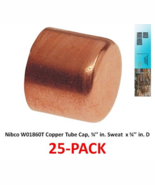 Tube Cap ¾’’ in. Sweat  x ¾’’ in. D, Lead-Free, Copper, NIBCO ® W01860T 25-PACK - $22.76