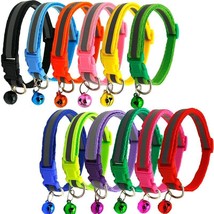 Small Pet Color Buckle Reflective Collars 1.0 Patch Bells Dog Collar Safety Adju - £4.95 GBP