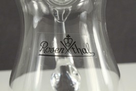 ROSENTHAL Germany Clear Crystal Signed Black ACL 9&quot; Tall Pinch Lip Pitcher - £52.29 GBP