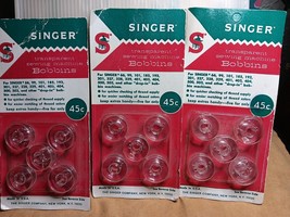 Vintage Packages of Singer BOBBINS that Fit 66-99-185-201-327-328-401-50... - £9.01 GBP