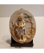 Vintage Arnart girl picking apples wall plague figurine. - £15.63 GBP