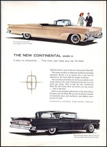 1958 Lincoln Continental Mark III Convertible &amp; Landau Automobile PRINT ... - $139.27 MXN