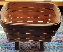 1988 Small Longaberger Basket Rocking Wood Cute Collectible 7&quot;x5&quot;x4.5&quot; Nice - $24.99