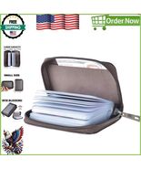 Compact Genuine Leather Wallet with 26 Card Slots &amp; RFID Blocking - 5x3 ... - $298.02 MXN