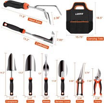 Garden Tool Set 9 Piece Stainless Steel Heavy Duty Gardening Tool Set with Non S - £55.78 GBP