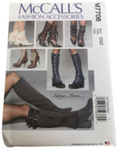 McCalls Sewing Pattern M7706 Shoe Spats Steampunk Costume Footwear Accessory New - £7.80 GBP