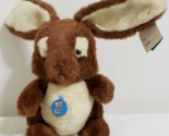 VTG Dakin Brown Bunny Hutch Rabbit Plush Stuffed Animal Easter White 31-... - $9.33