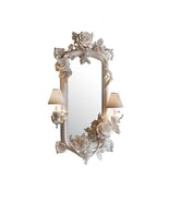 French Baroque Illuminated Full-Length Mirror with Rose Carvings &amp; Integ... - $27,708.51 MXN