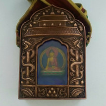 Tibetan Buddhist Artistic Buddha/Tara Large Ghau Box/Amulet 8.5&quot; - Nepal - £141.63 GBP
