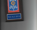 DUKE BLUE DEVILS CHAMPIONS PLAQUE BASKETBALL NCAA NATIONAL CHAMPS - £3.97 GBP