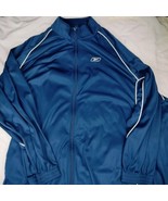 Reebok Track Jacket Mens 5XL Full Zip Blue Athletic BIg Man Tall - $20.95