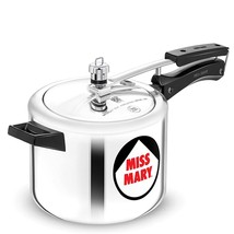 Hawkins Miss Mary Aluminium Inner Lid Pressure Cooker, 4 Litre, Silver - £63.08 GBP