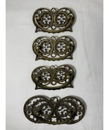 4 UNIQUE Vintage Celtic Spanish Ornate Fancy Brass Drawer Dresser Pulls - $846.75 MXN