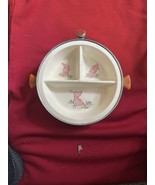 Vtg Excello Little Bo Peep Divided Baby Warming Dish Bakelite Handles 19... - $12.86