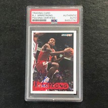 1993-94 Fleer Basketball #25 B.J. Armstrong Signed Card AUTO PSA Slabbed Bulls - £63.95 GBP