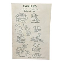 Game Part Piece Careers 1958 Parker Brothers Rules/Instructions Replacem... - £2.66 GBP